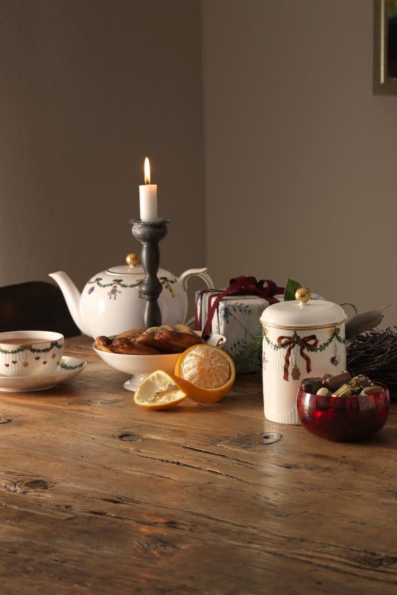 Royal Copenhagen Stjerne riflet tekande med låg - 140 cl. - Bahne